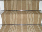 Jute Stair Runner with Bleached Stripes