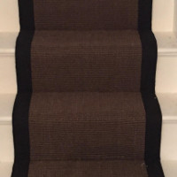 Sisal Chocolate Stair Rug/Carpet Finished Product