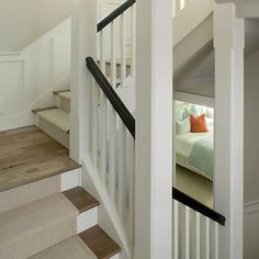 stair runner with a half landing