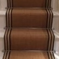 Stair Carpet Jute Black Border